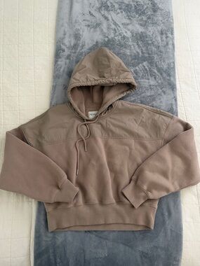 Woman's Abercrombie Taupe Hooded Pullover Sweater